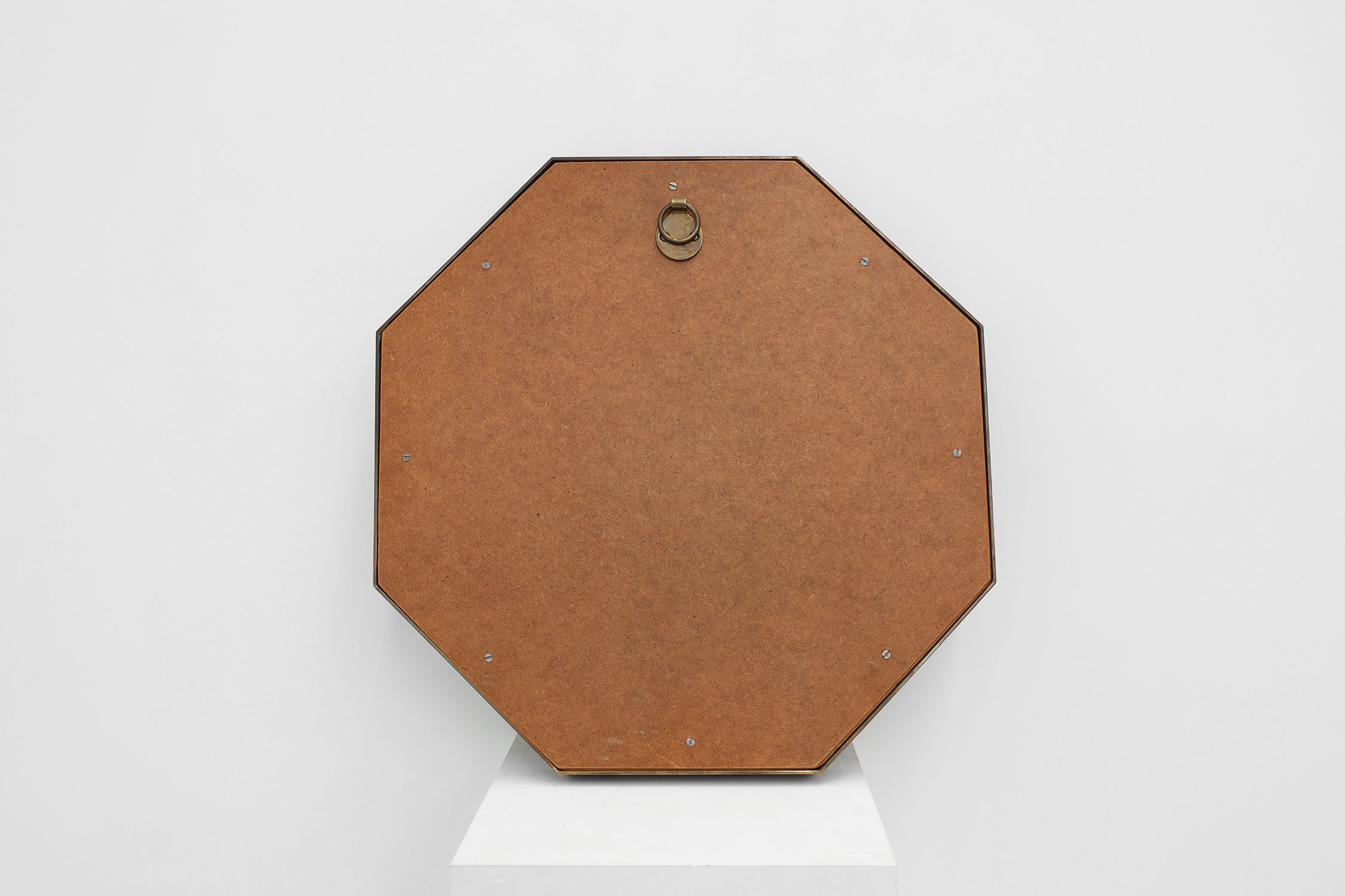 Brass and horn octagonal mirror with horn by Anthony Redmile, UK ca. 1980thumbnail